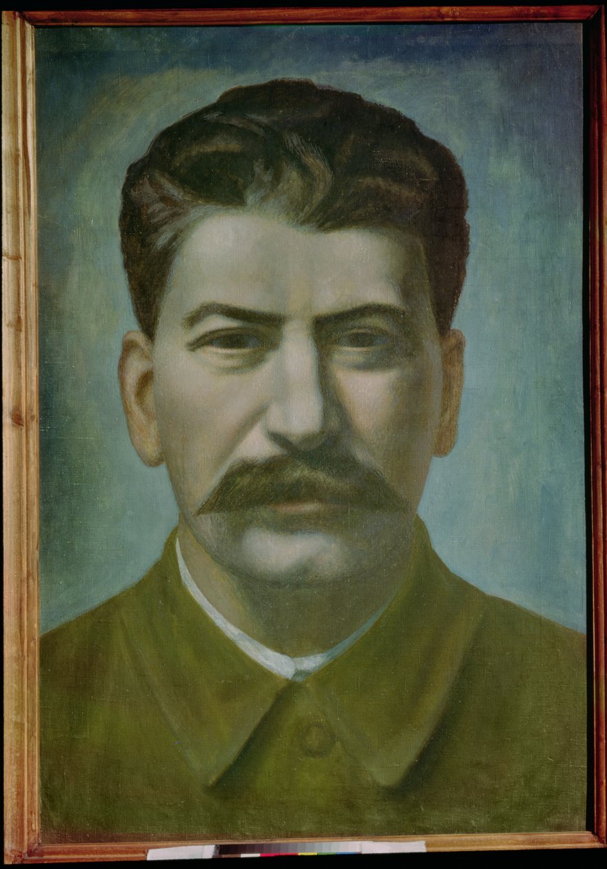 Portret van Joseph Stalin (Iosif Vissarionovich Dzhugashvili) (1879-1953) 1936 door Pawel Nikolajewitsch Filonow
