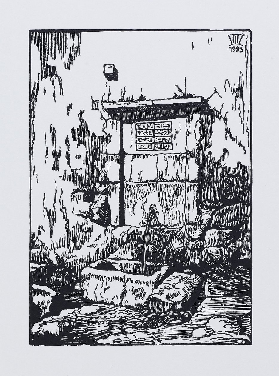 De Fontein bij het Paleis van de Khan in Bakhchisaray, 1923 door Pavel Alexandrovich Shillingovsky