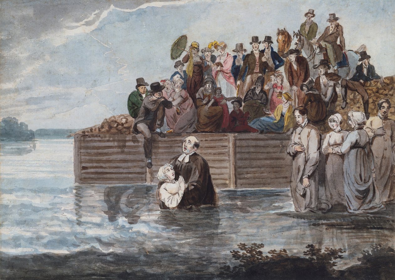 Een Philadelphia Anabaptist doop tijdens een storm, 1811-ca. 1813 door Pavel Petrovic Svin