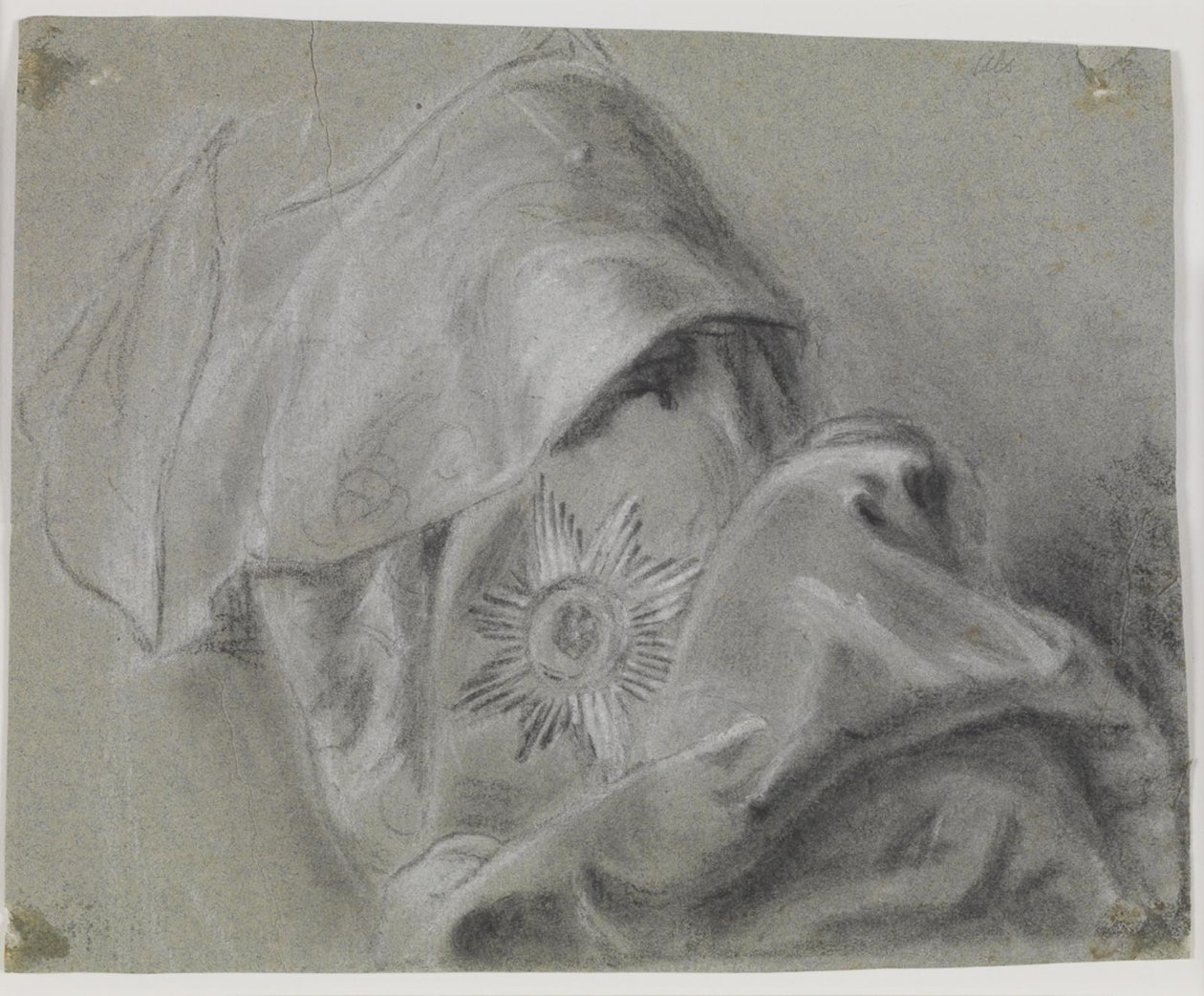 Draperiestudie met ster van de Orde van de Olifant door Peder Als