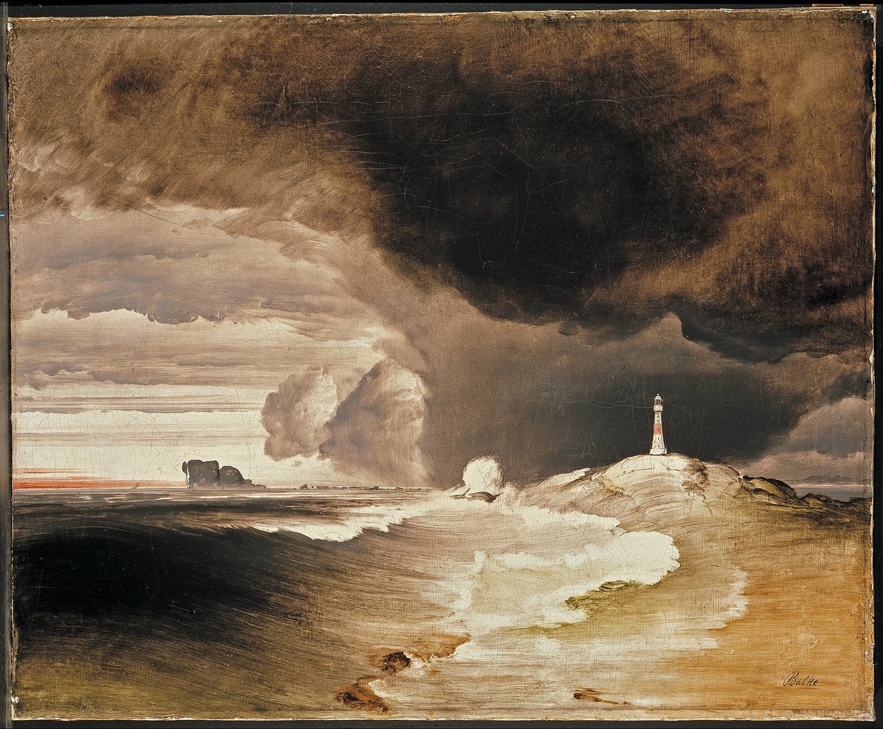 Vuurtoren aan de Noorse kust door Peder Balke