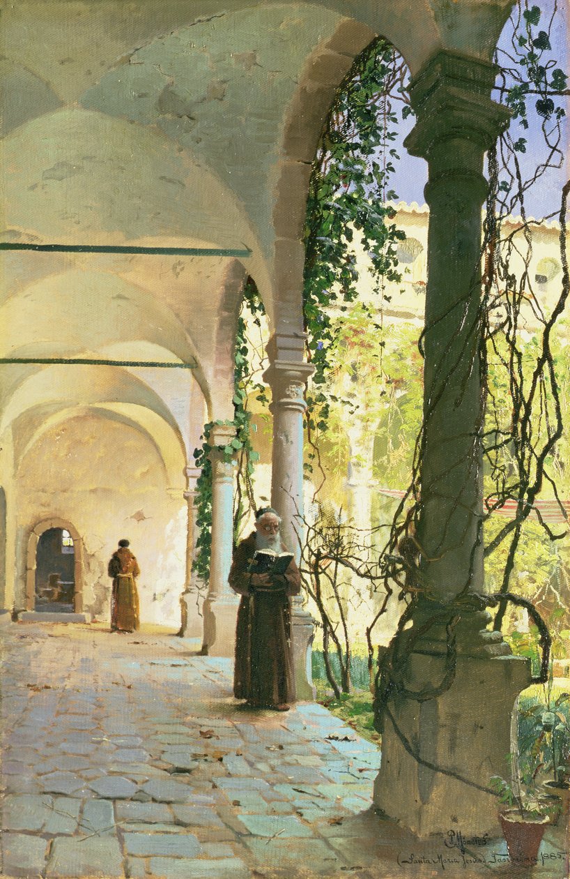 In de kloosters van het Santa Maria Jesus Klooster, in Taormina door Peder Monsted