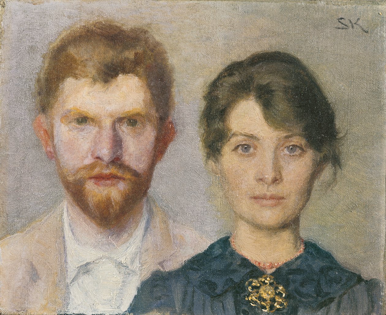 Dubbelportret van Marie en P.S. Krøyer door Peder Severin Krøyer