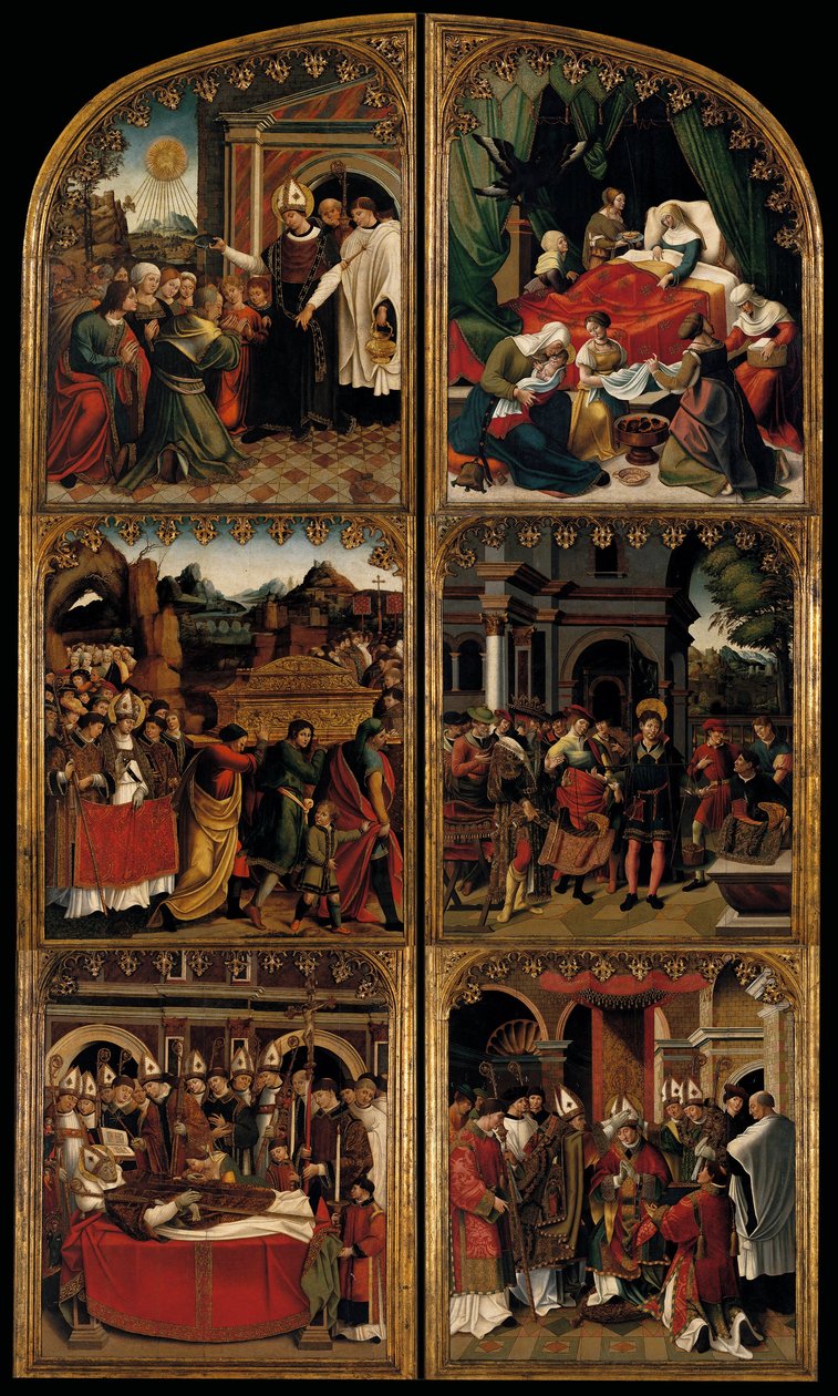 Deuren van het altaarstuk van Sint Eligius door Pedro Nunyes