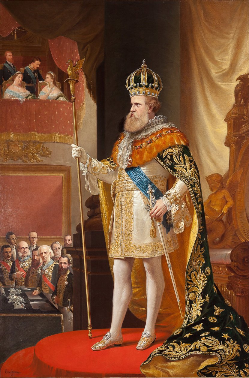 Keizer Peter II van Brazilië bij de opening van de Algemene Vergadering door Pedro Américo