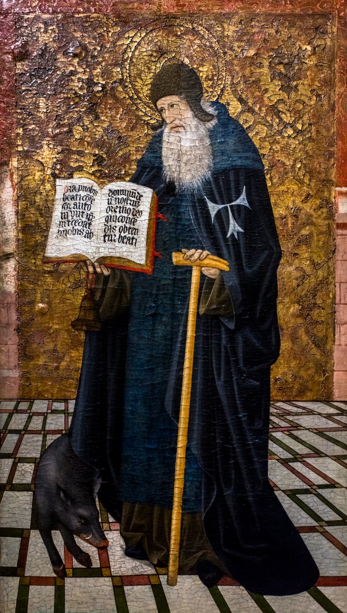 Heilige Antonius Abt (tempera op hout) door Pedro Garcia de Benabarre