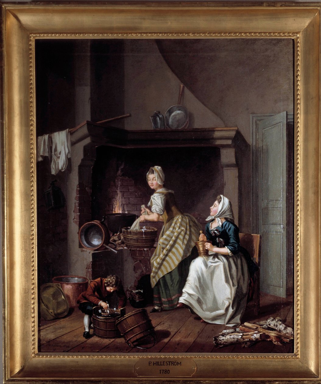 Vrouwen in de keuken door Pehr Hilleström