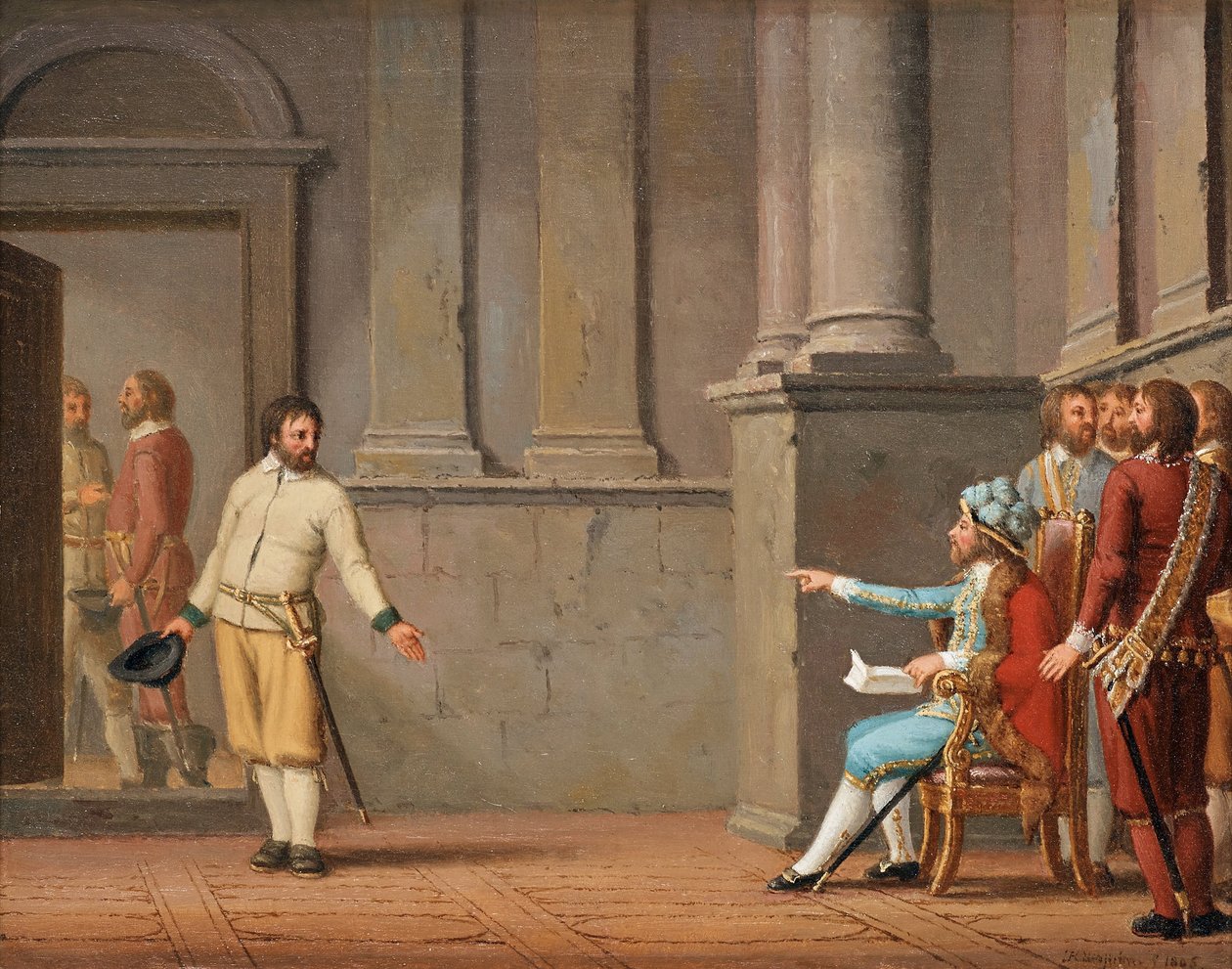 Engelbrekt Engelbrektsson voor Eirik III, 1805 door Pehr Hilleström