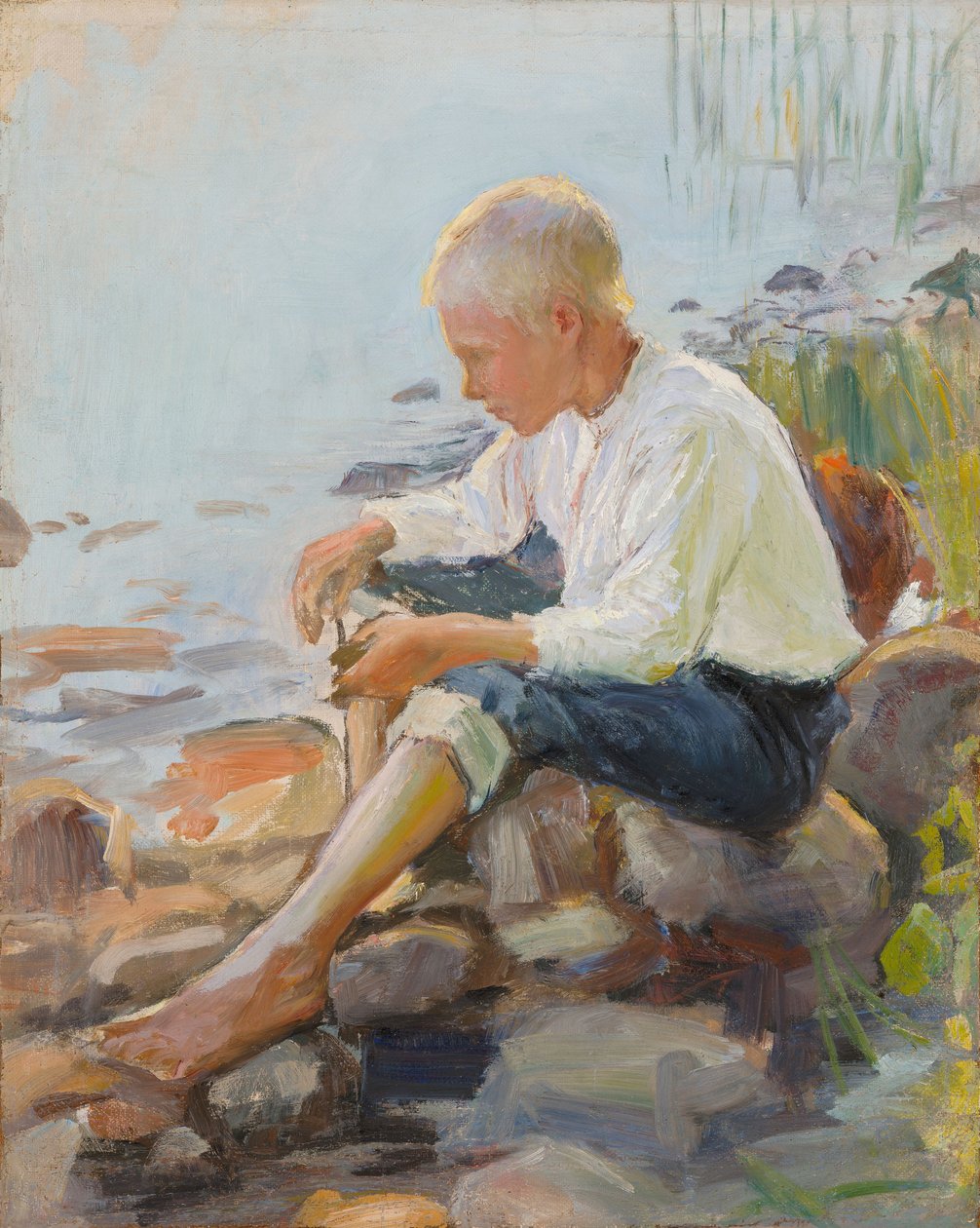 Jongen aan de oever door Pekka Halonen