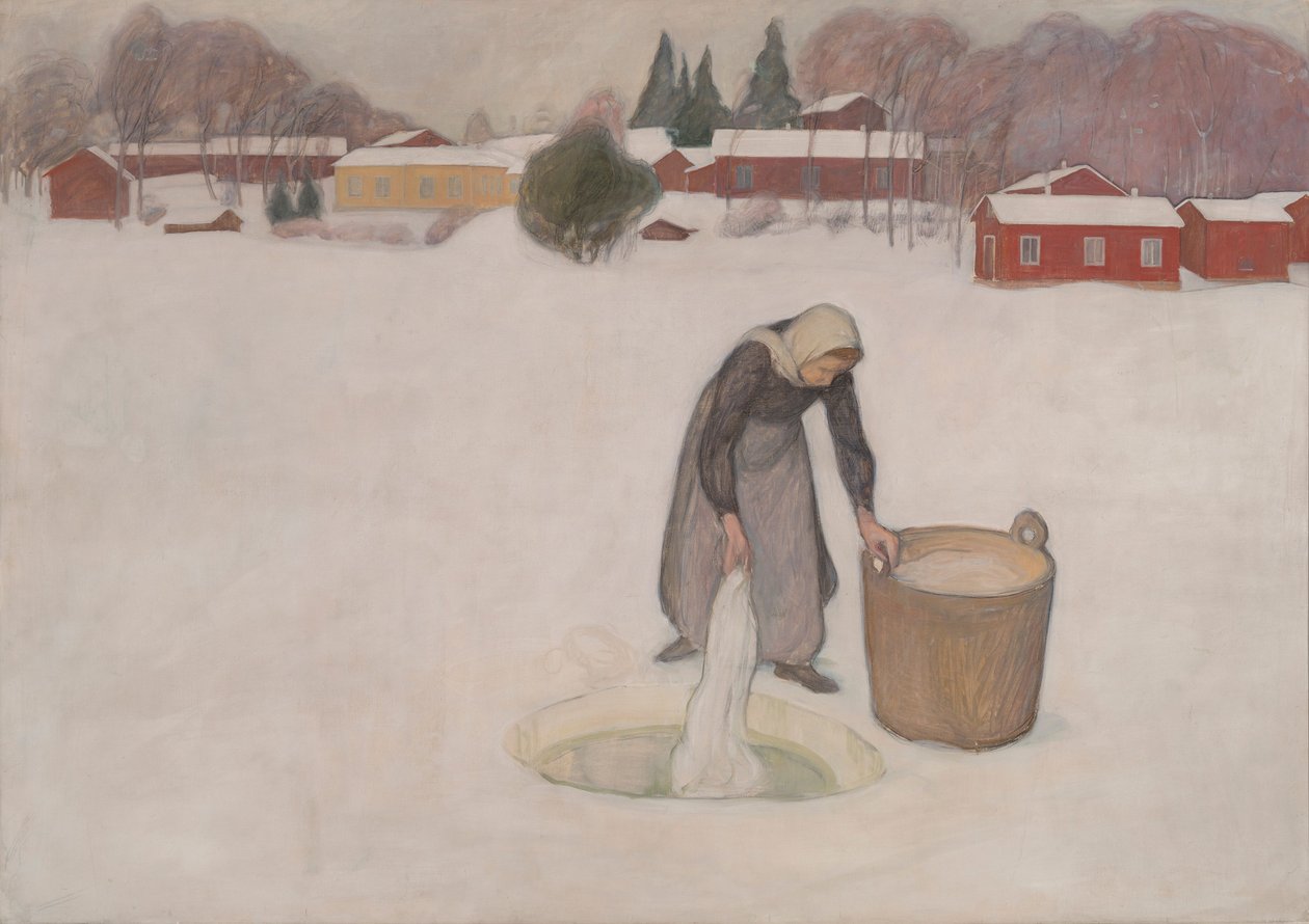Wassen op het ijs door Pekka Halonen