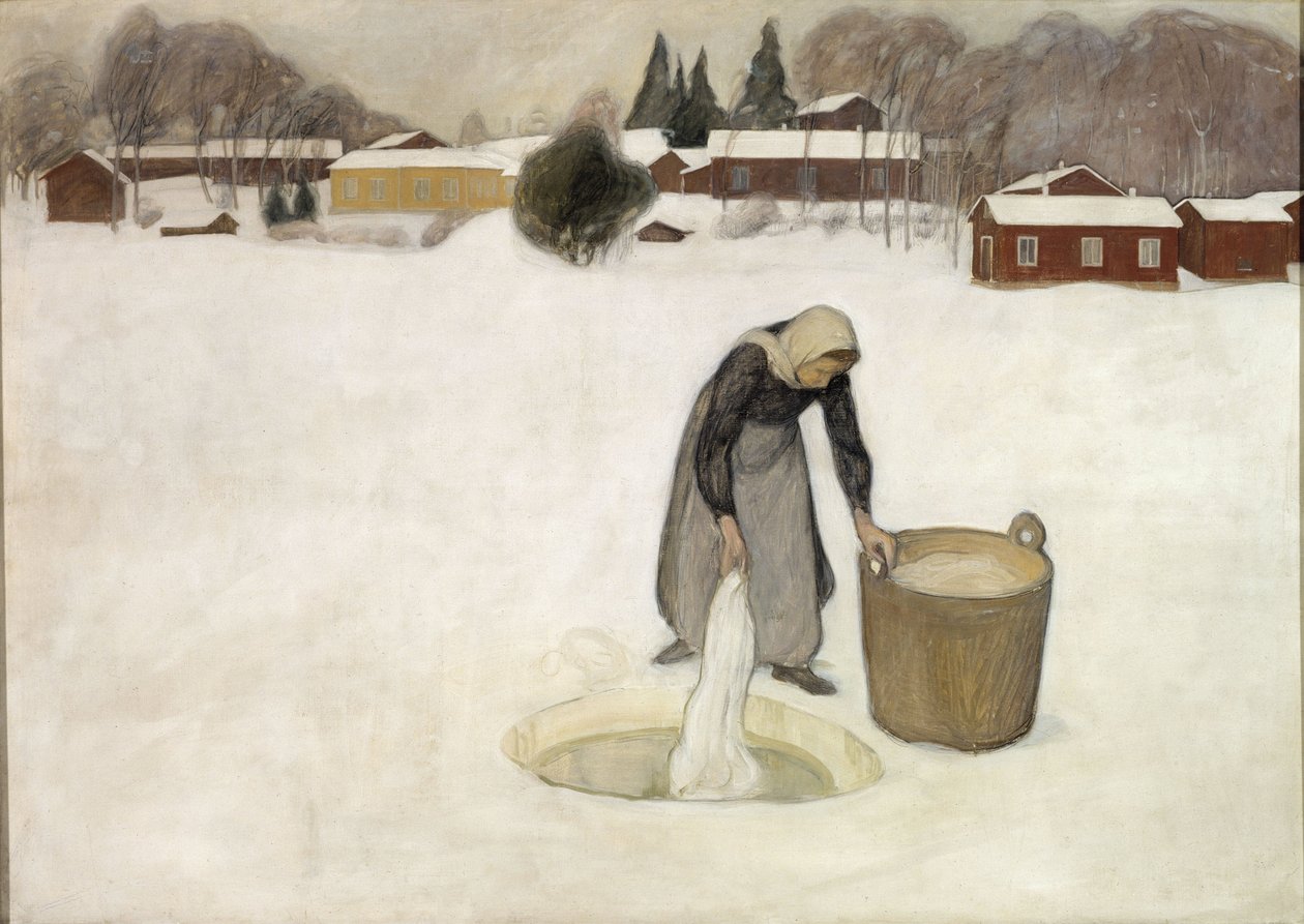 Wassen op het ijs door Pekka Halonen