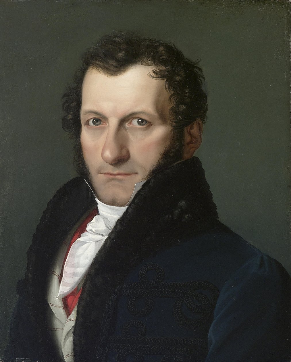 Portret van verzamelaar en mecenas Conte Colonnello Teodoro Arese Lucini door Pelagio Palagi