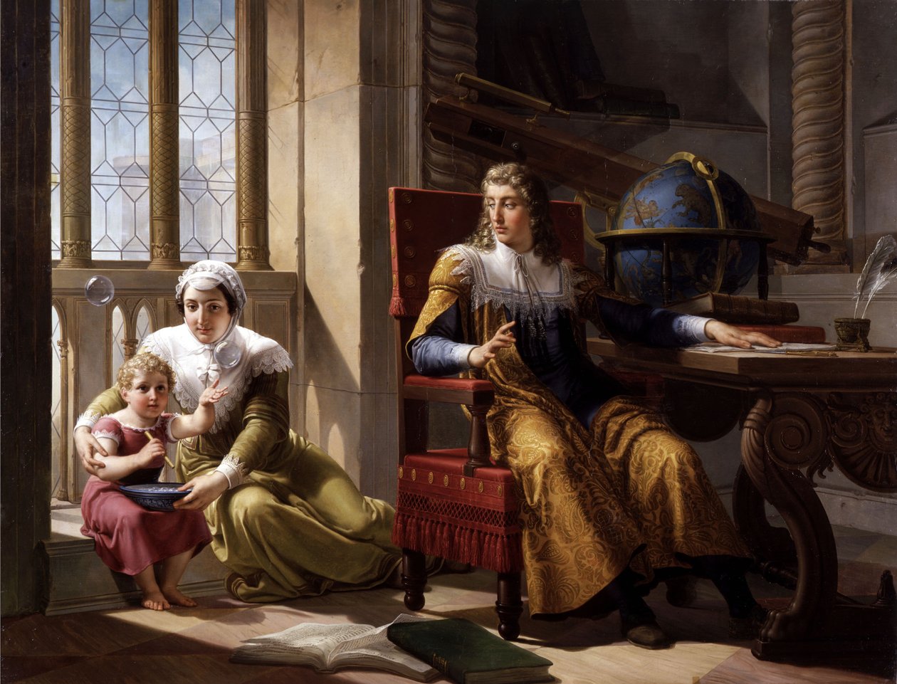 Newtons ontdekking van de breking van licht, 1827 door Pelagio Palagi