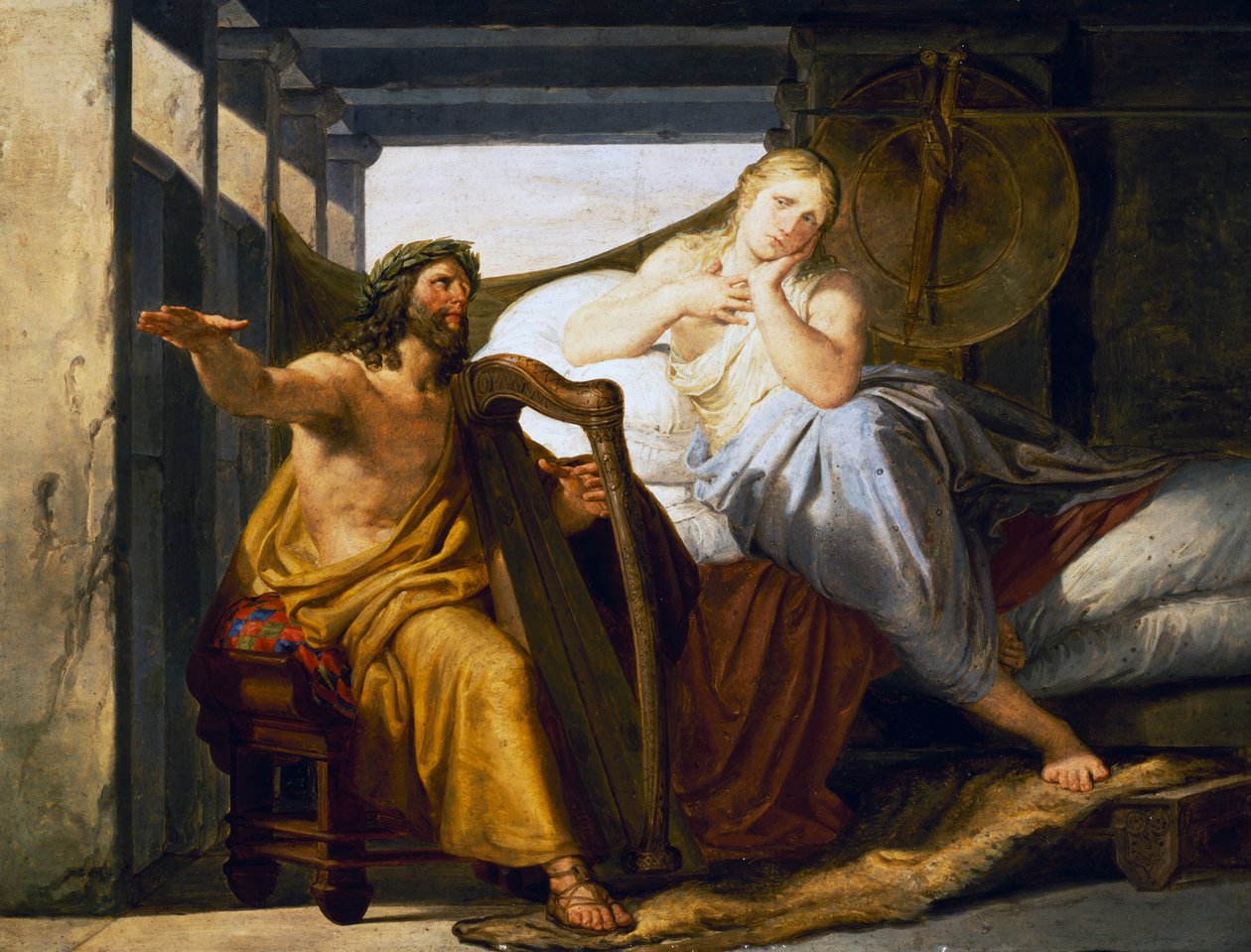 Ossian en Malvina door Pelagio Palagi