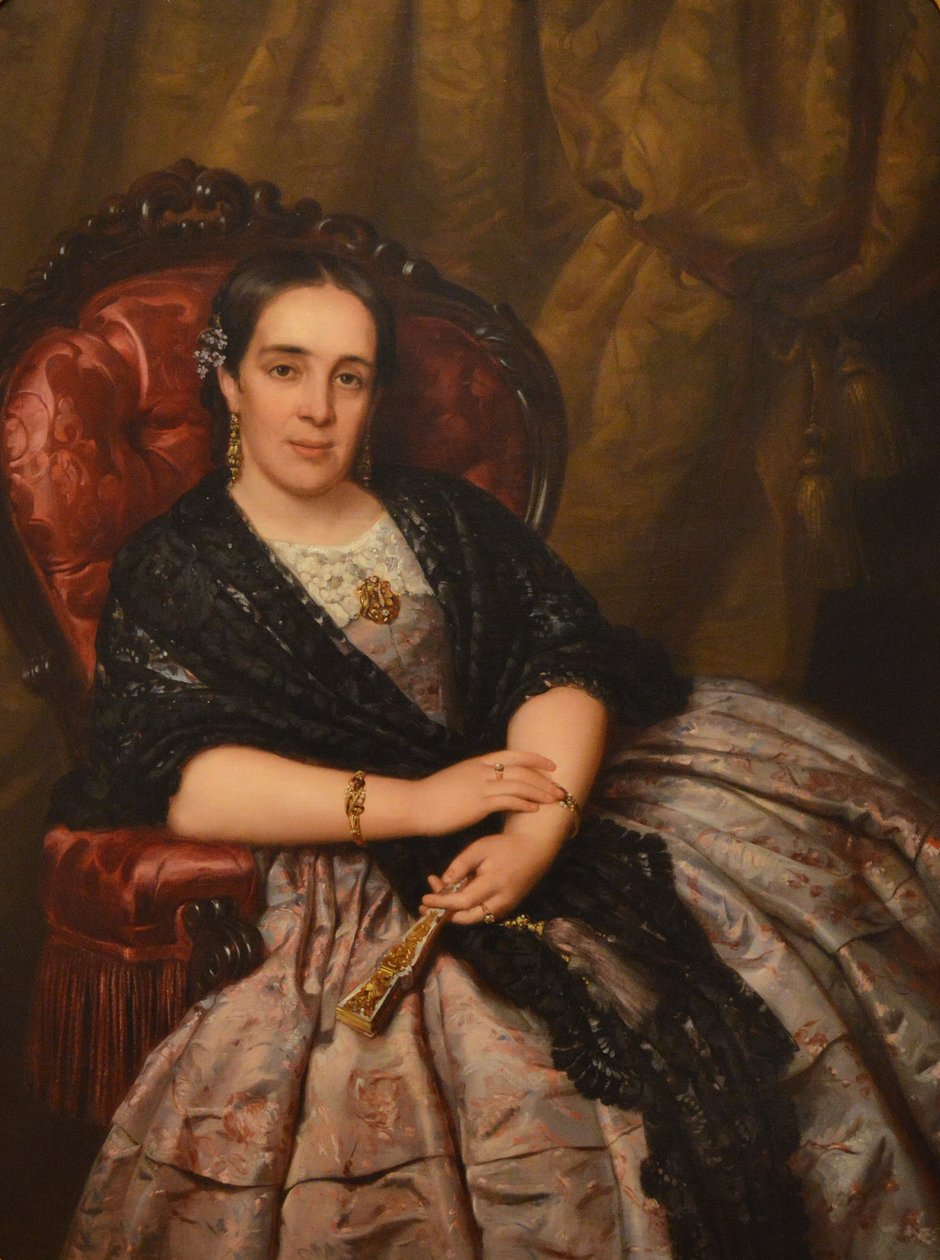 Portret van Ana García Izcalbalceta, vrouw van de architect de la Hidalga door Pelegrí Clavé