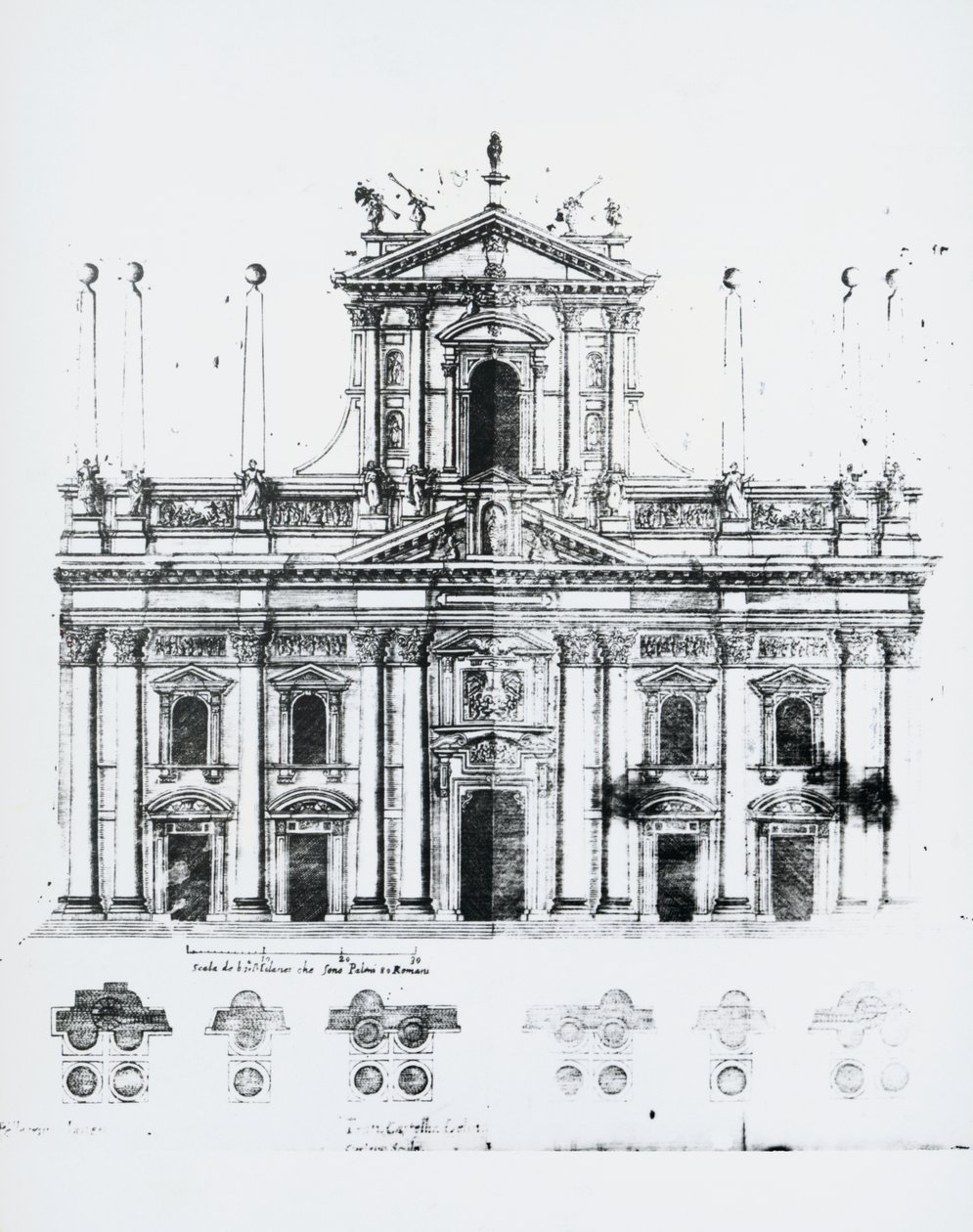 Ontwerp voor gevel van de kathedraal van Milaan door Pellegrino Tibaldi