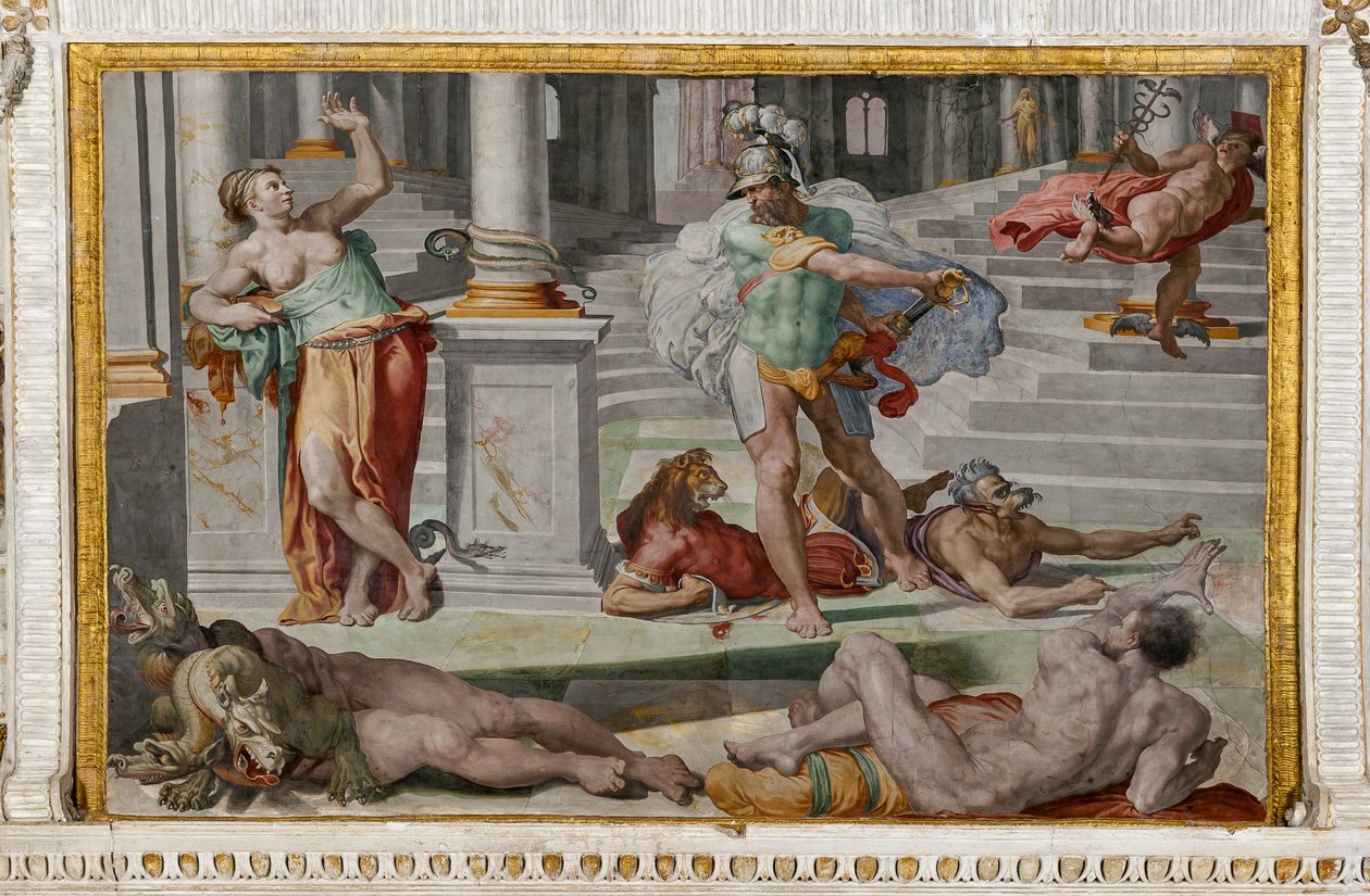 Ulysses en Circe (detail) door Pellegrino Tibaldi