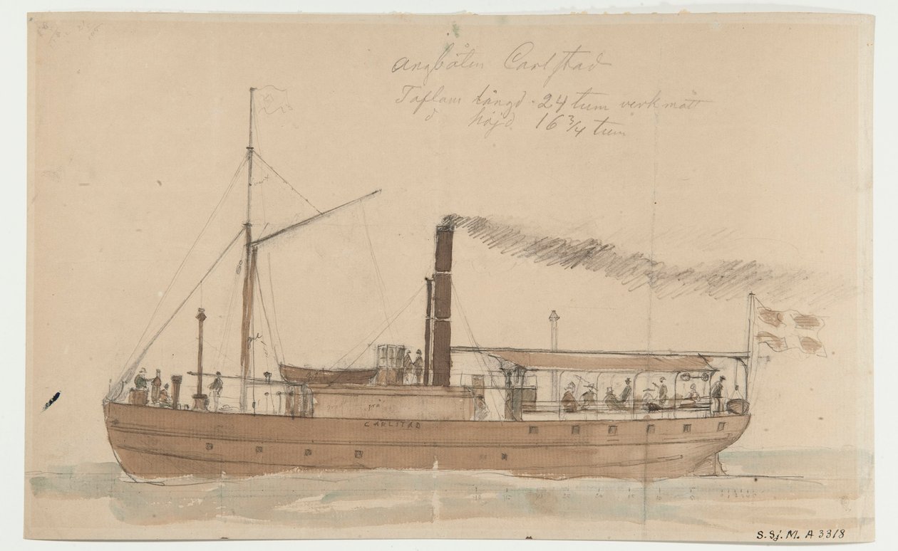 Stoomschip CARLSTAD door Per Wilhelm Cedergren