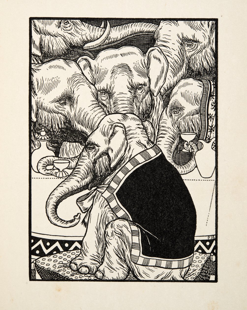 Een Komedie van Viervoeters, uit Honderd Anekdotes van Dieren, uitgegeven 1924 door Percy J. Billingshurst
