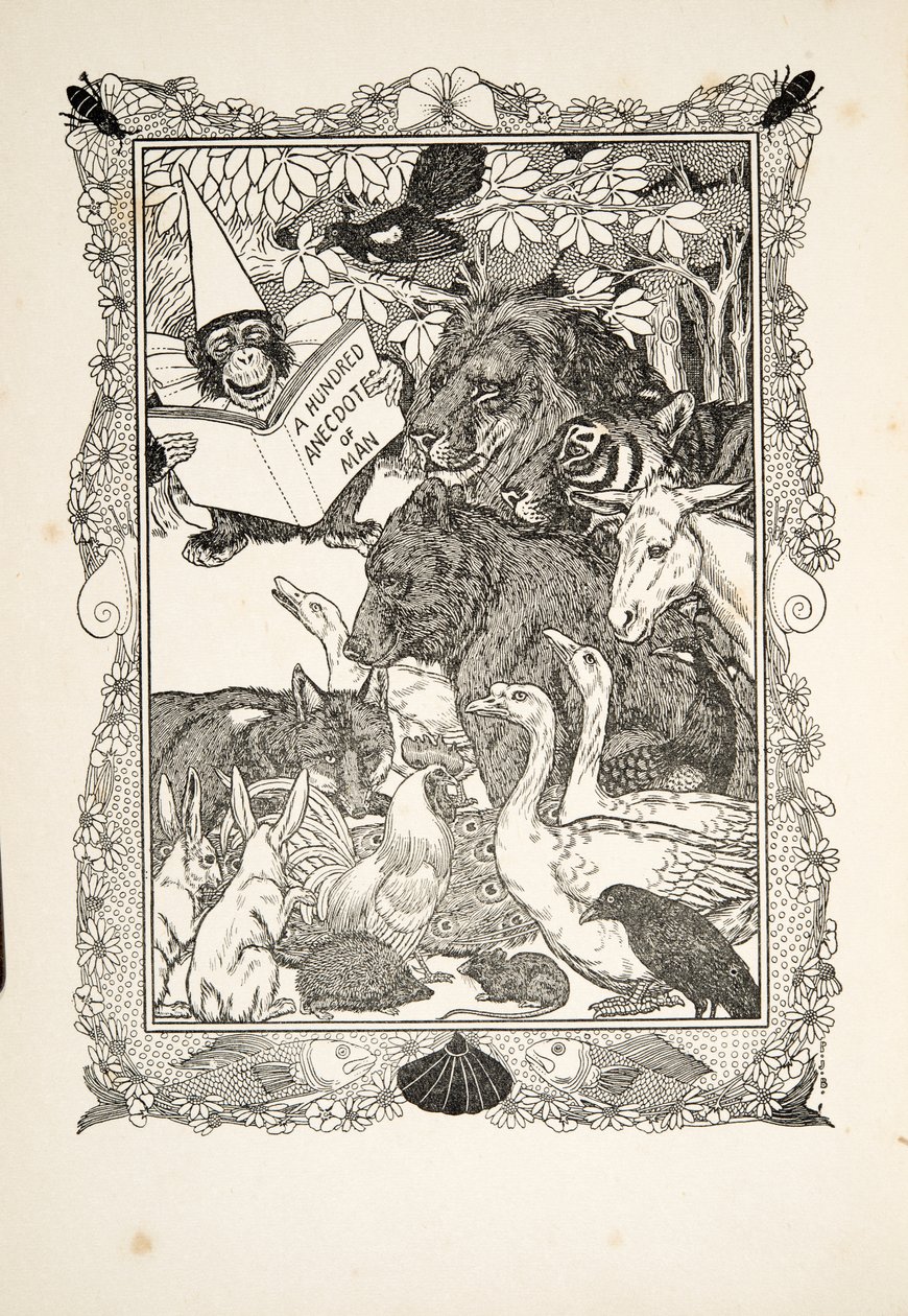 Frontispice, uit Honderd Anekdotes van Dieren, uitgegeven 1924 door Percy J. Billingshurst