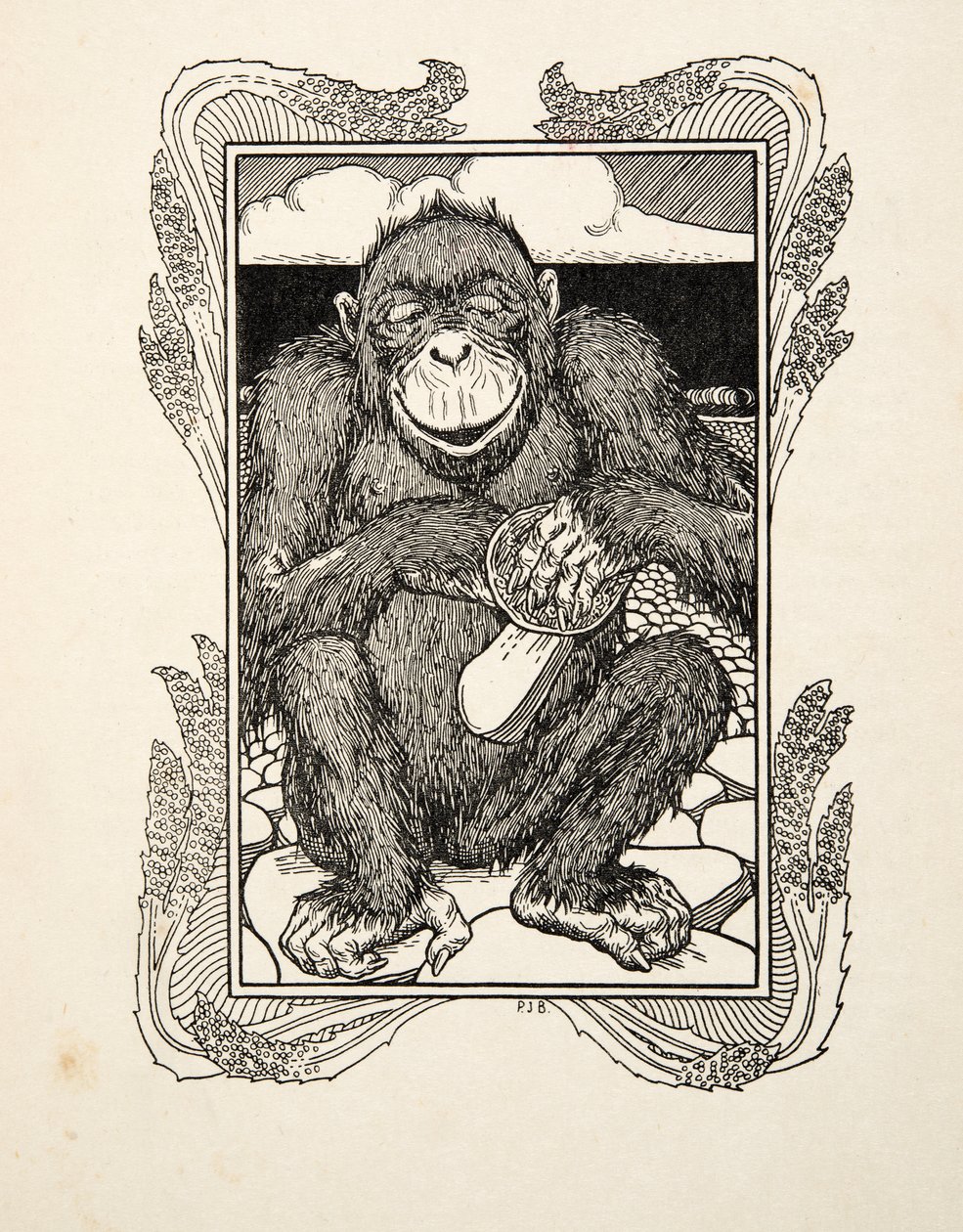 Oesters openen, uit Honderd anekdotes van dieren, pub. 1924 door Percy J. Billingshurst