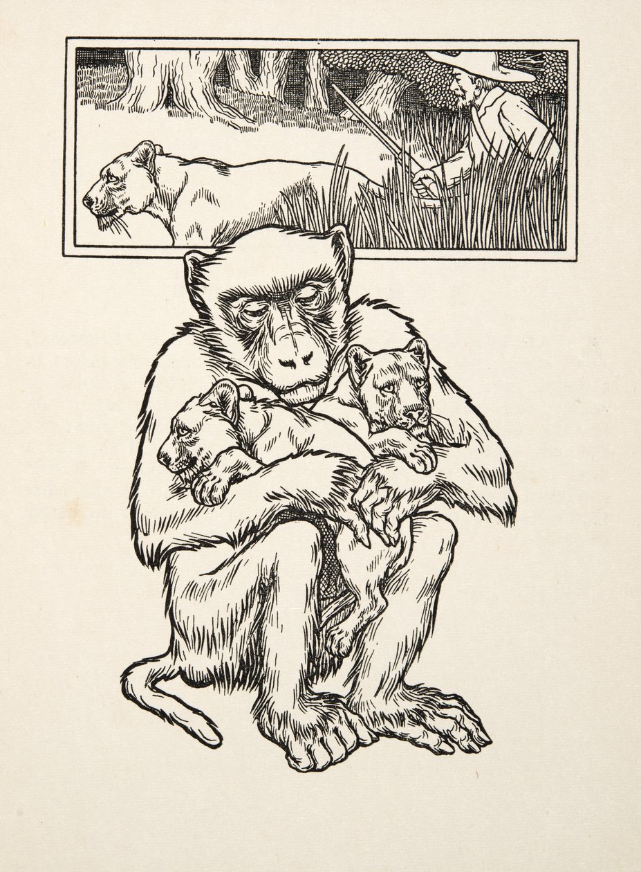 Om hulp vragen, uit Honderd Anekdotes van Dieren, pub. 1924 door Percy J. Billingshurst