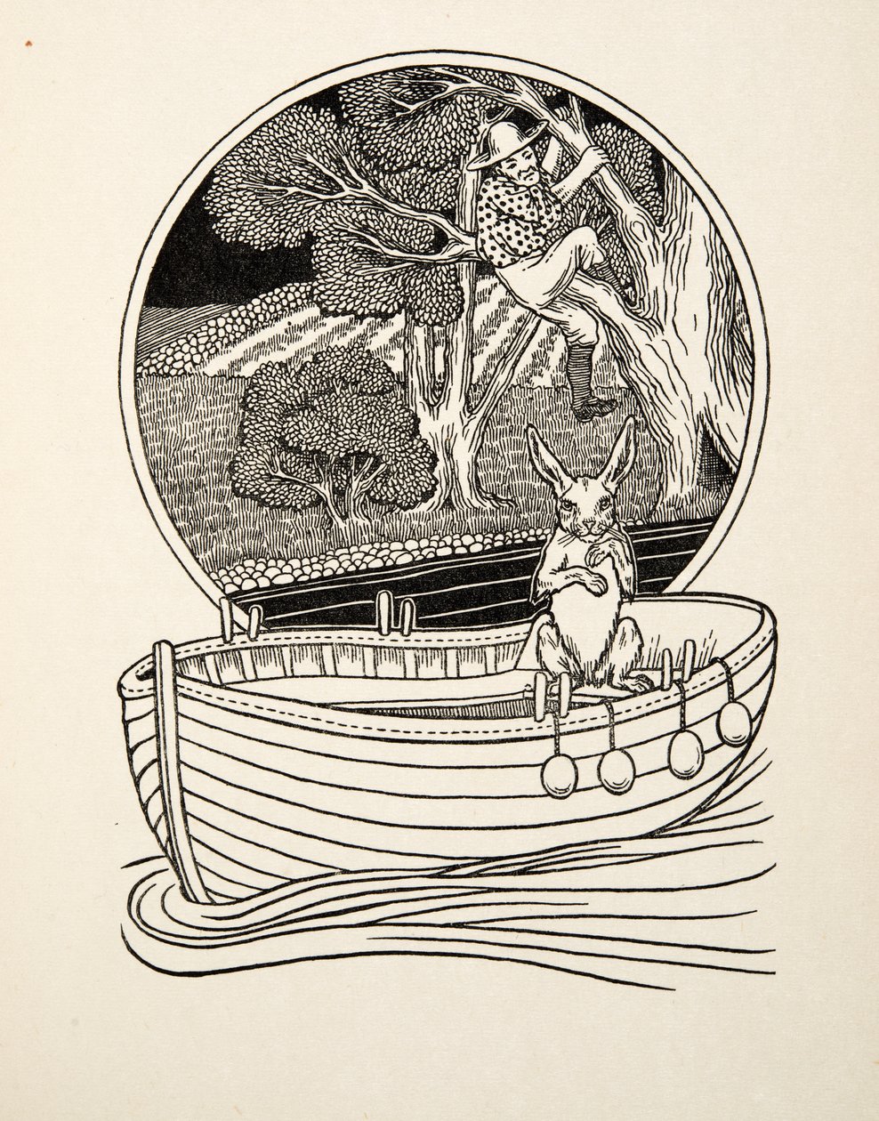 De vanger gevangen, uit Honderd anekdotes van dieren, pub. 1924 door Percy J. Billingshurst
