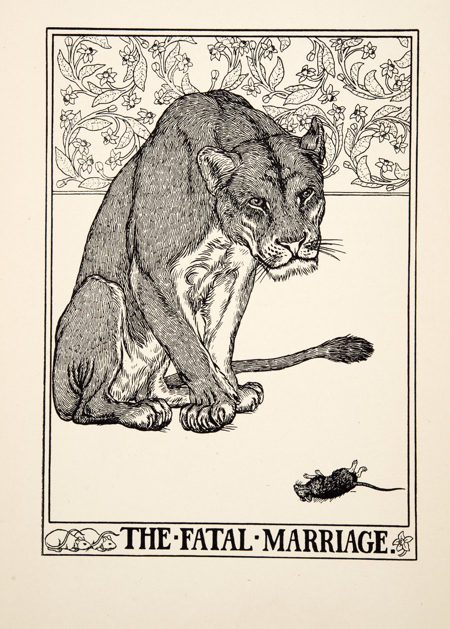 Het fatale huwelijk, uit Honderd fabels van Aesopus, uitgegeven 1903 door Percy J. Billingshurst