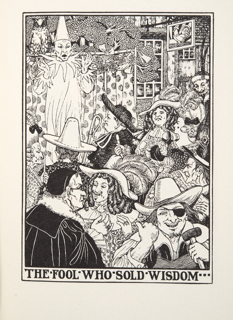De dwaas die wijsheid verkocht, uit Fontaine Fabels, uitgegeven 1905 (gravure) door Percy J. Billingshurst