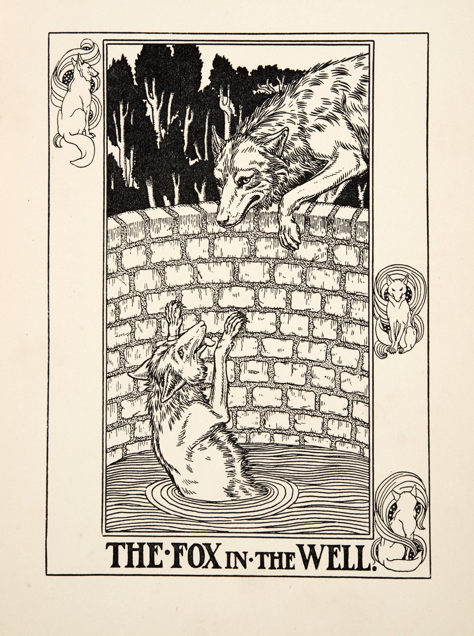 De vos in de put, uit Honderd fabels van Aesopus, uitgegeven 1903 door Percy J. Billingshurst