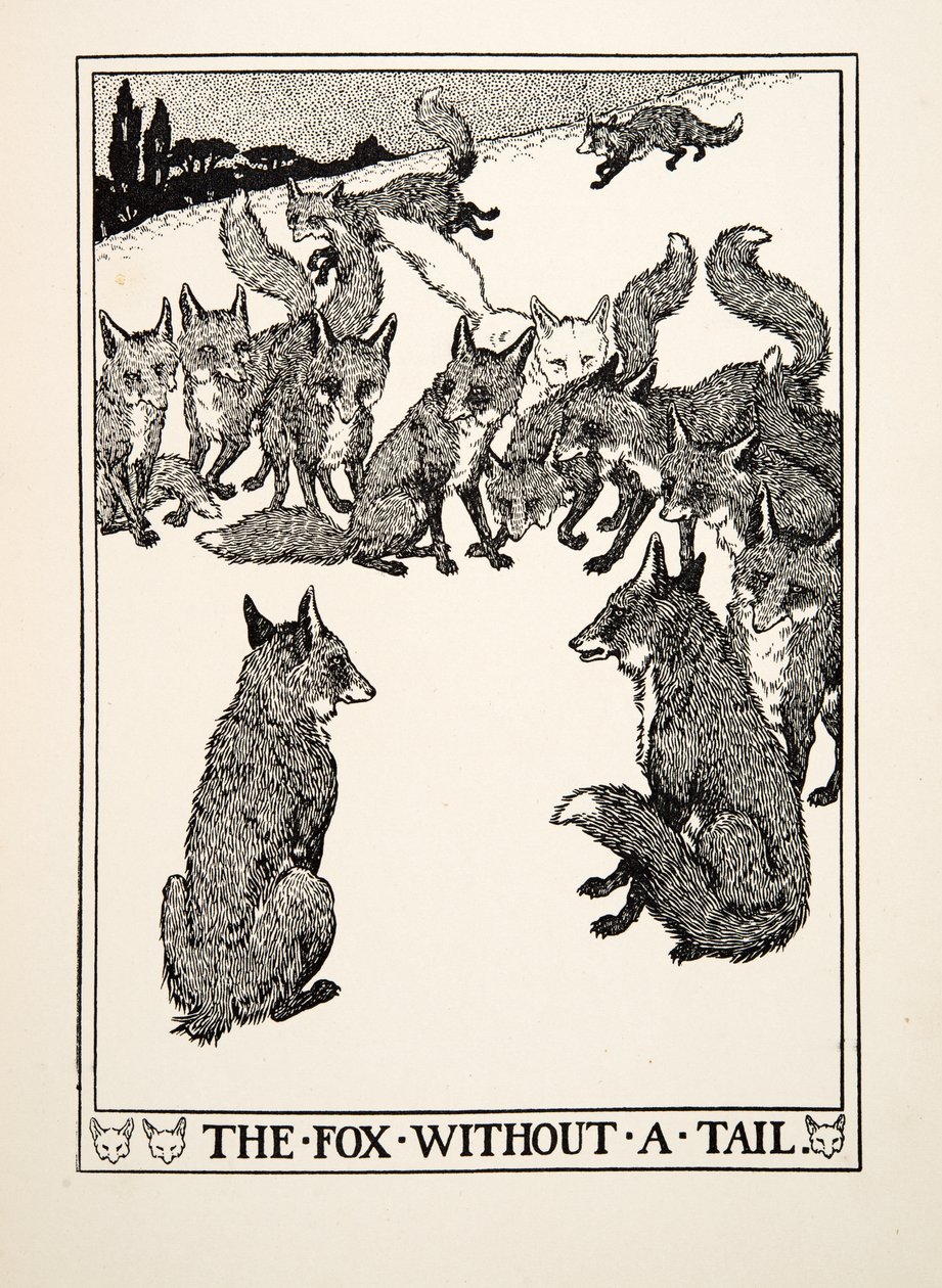 De vos zonder staart, uit Honderd fabels van Aesopus door Percy J. Billingshurst