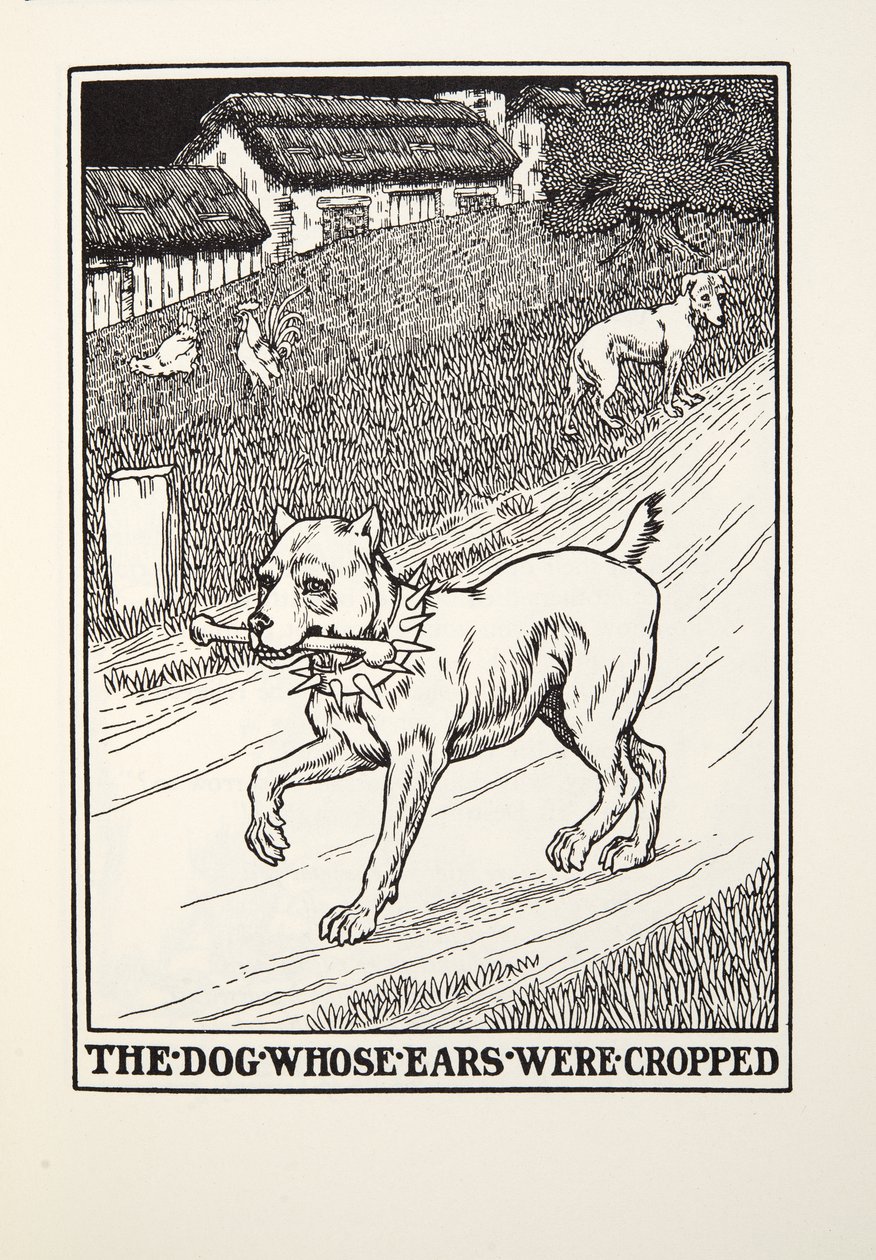 De Hond wiens Oren waren Geknipt, uit Fontaine Fabels, uitgegeven 1905 door Percy J. Billingshurst