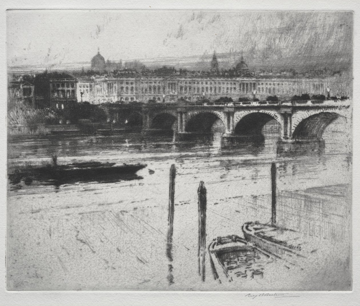Waterloo Bridge door Percy Robertson