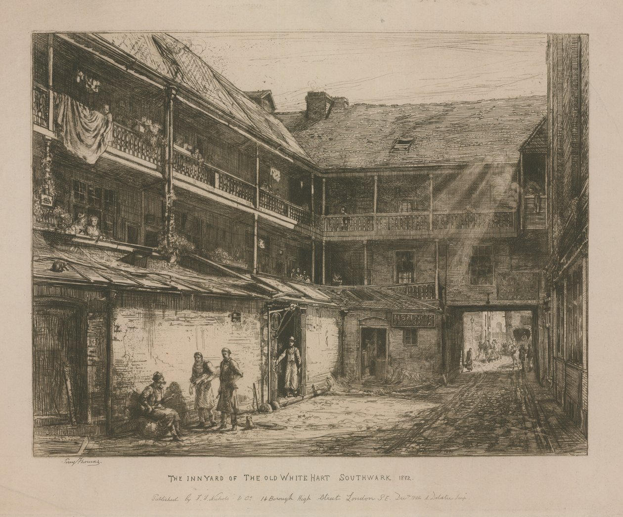 Het Oude Witte Hart, Southwark door Percy Thomas