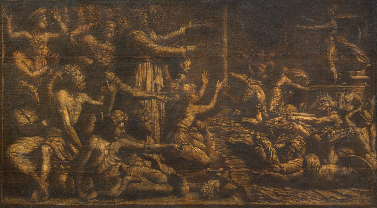 De oversteek van de Rode Zee door Perino del Vaga