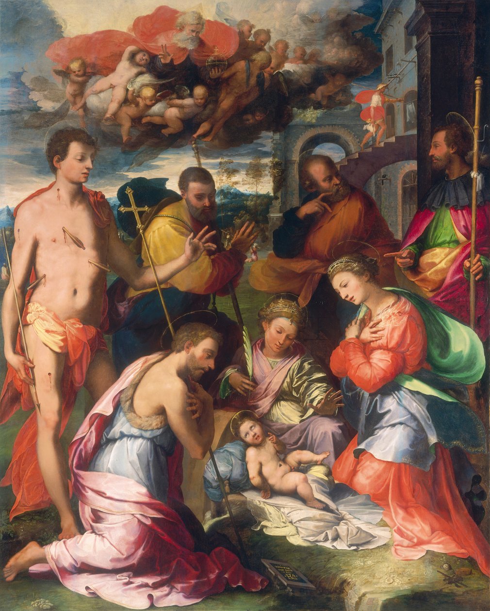 De Geboorte van Christus door Perino del Vaga