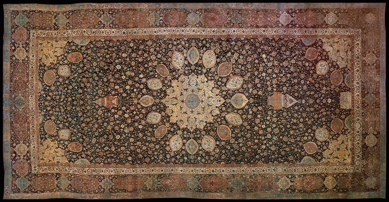 Ardabil tapijt gemaakt voor de moskee in Ardabil, Iran, 1530s door Persian School
