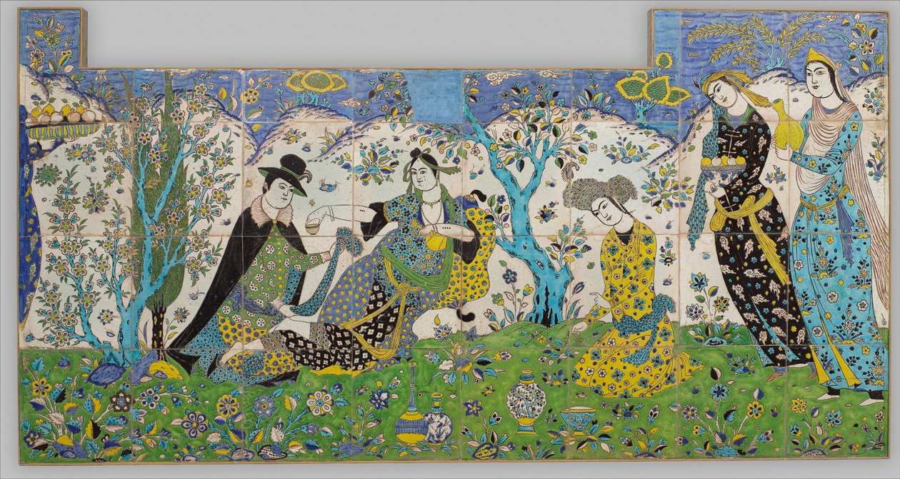 Tuinbijeenkomst, 1640-50 door Persian School