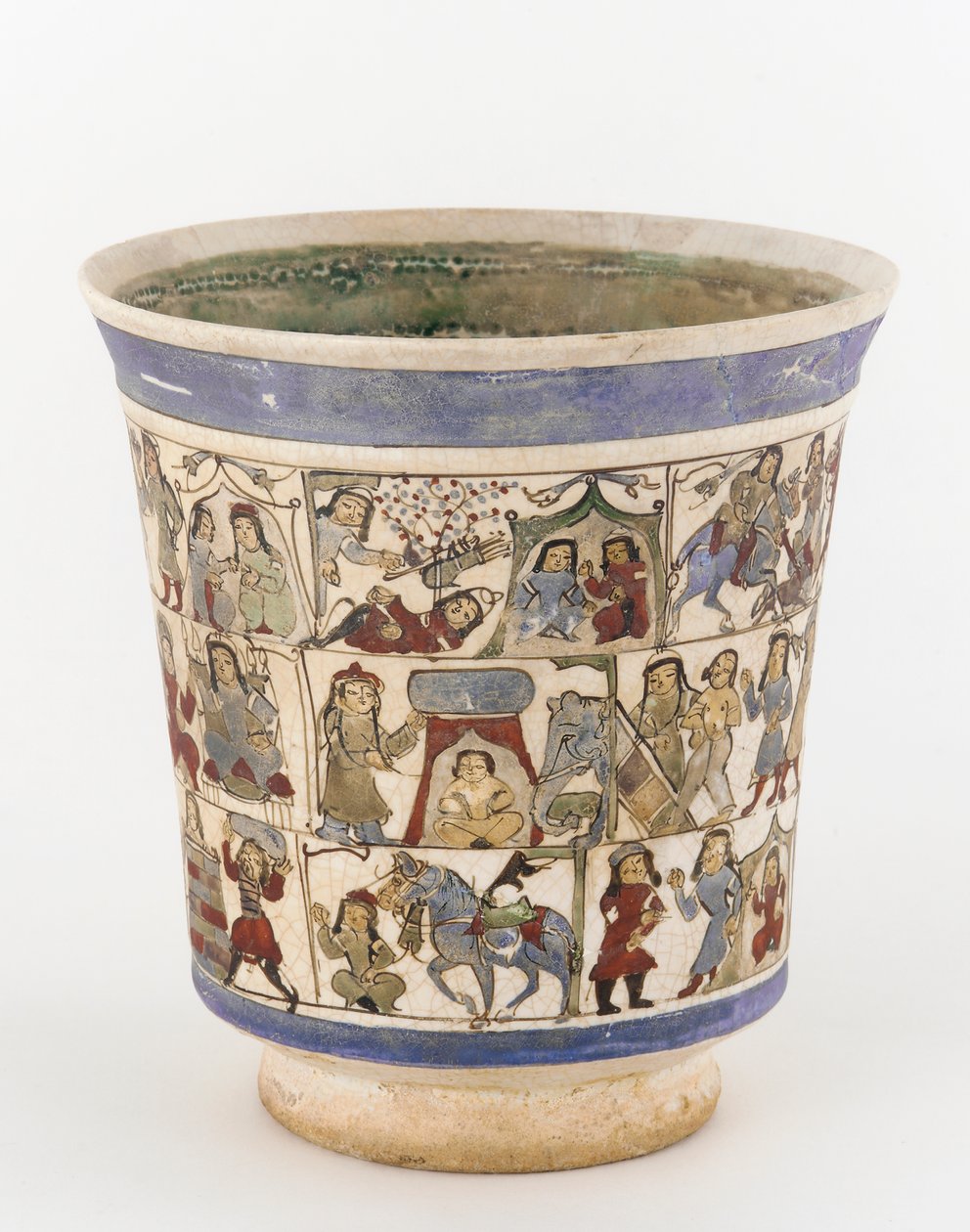 Beker met de Shahnama, Kashan, Iran, Saljuq-periode door Persian School