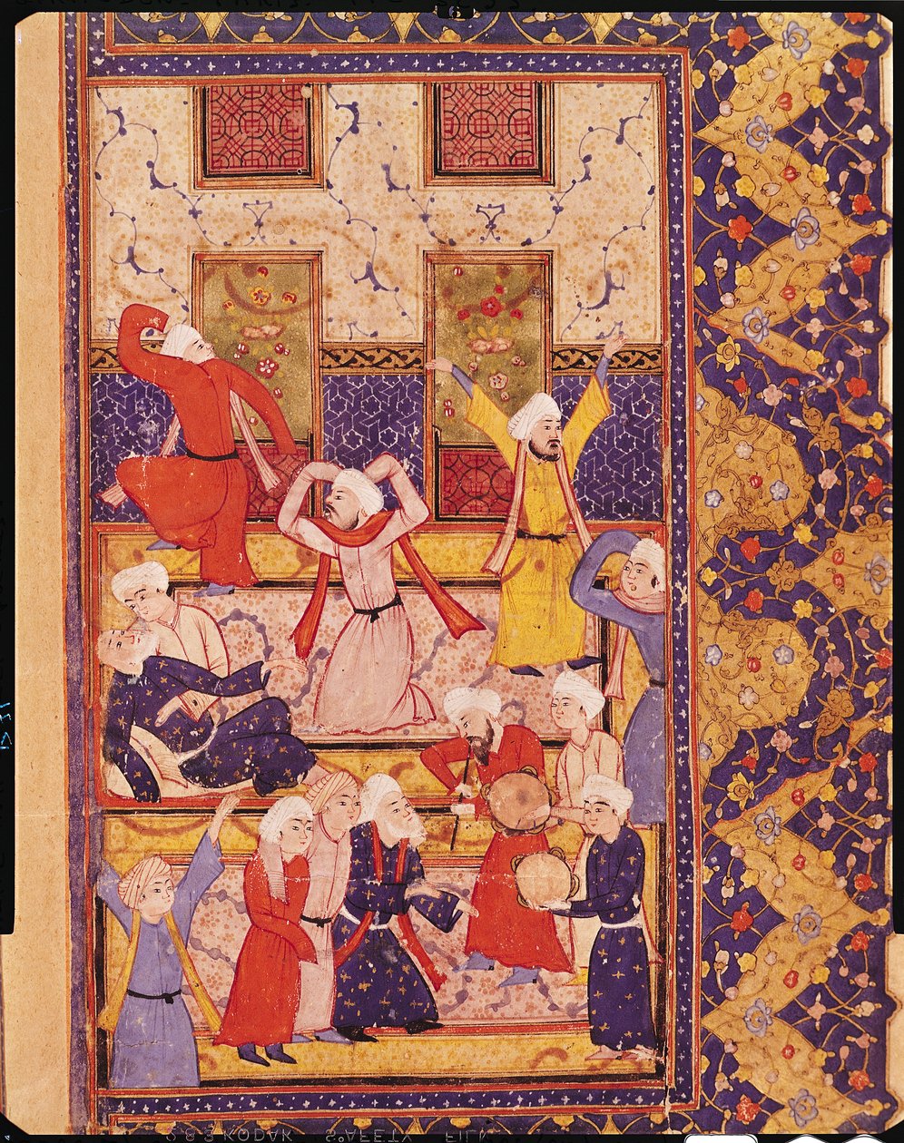 Fol.5r Initiatiedans, uit een gedichtenboek van Hafiz Shirazi door Persian School