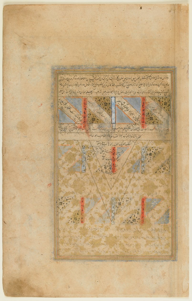 Folio uit een Rawdat al-safa (Tuin van Zuiverheid) door Mirkhwand (gest. 1498) Shiraz, Iran, Safavid periode, 1571-72 door Persian School
