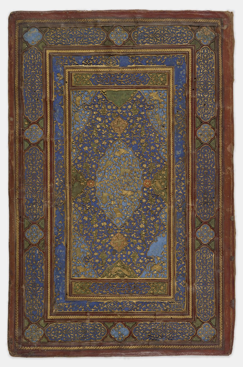 Binnenkant van een boekomslag, 1500-30 door Persian School
