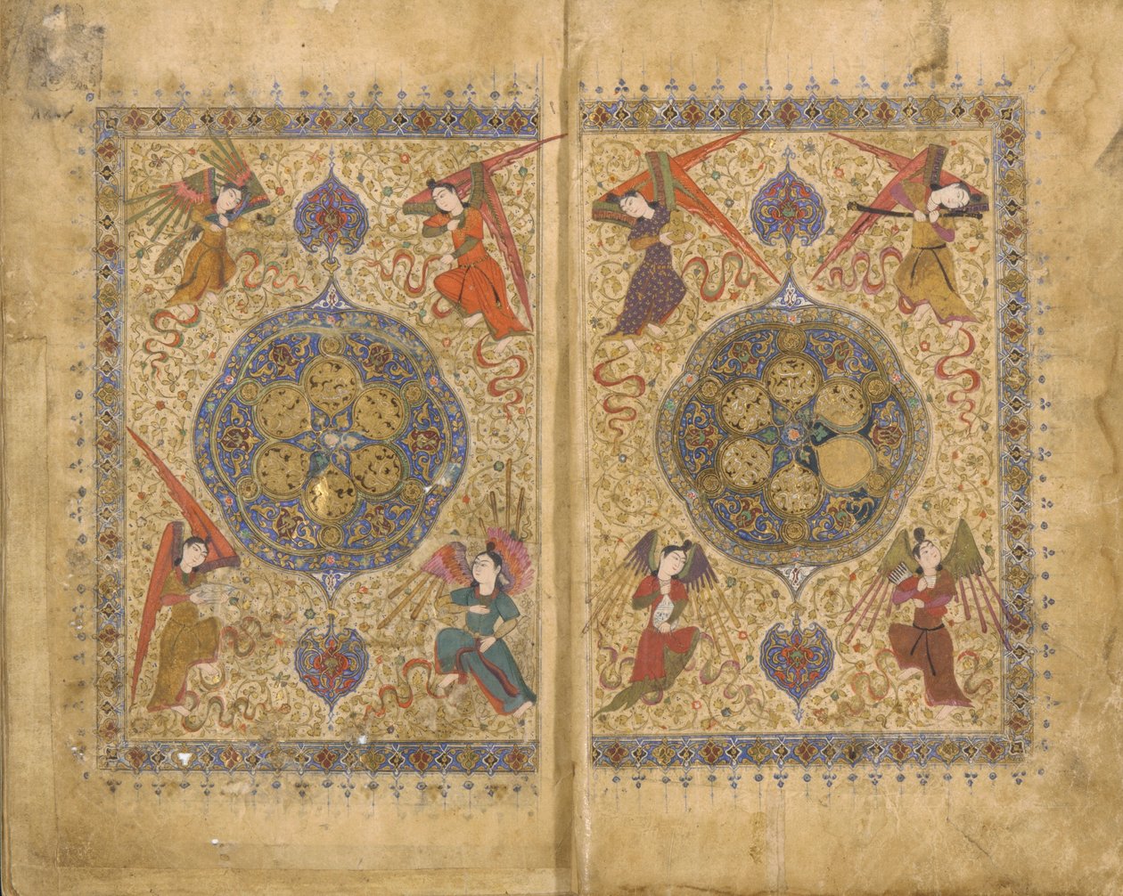 Khamsa (Kwintet) door Khwaju Kirmani, Shiraz, Iran, Timurid-periode, 1437-38 door Persian School