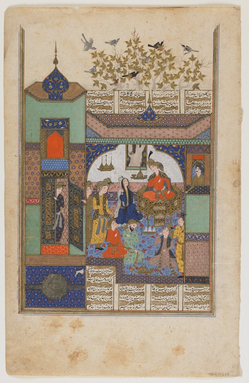Shirin voor Shiruya, ca. 1600 door Persian School