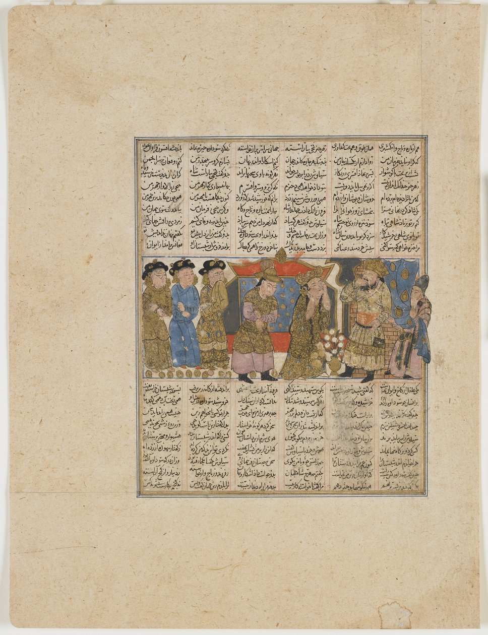Sudaba beschuldigt Siyavush, uit een Shahnama (Boek der Koningen) door Firdawsi (gest. 1020) door Persian School