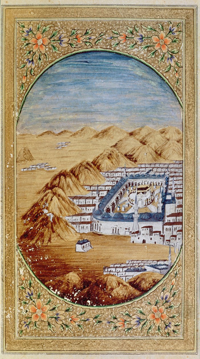 Supplement Persan 1389 fol.39 Het graf van de profeet in Medina door Persian School
