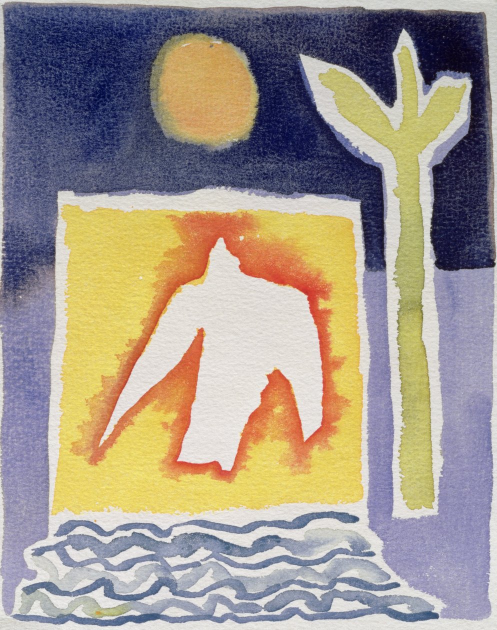 Boom, Zon en Opkomende Vogel, 1989 door Peter Davidson