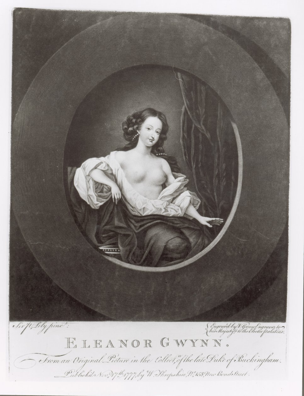 Eleanor (Nell) Gwynne, gegraveerd door Valentine Green, 1777 door Peter Lely