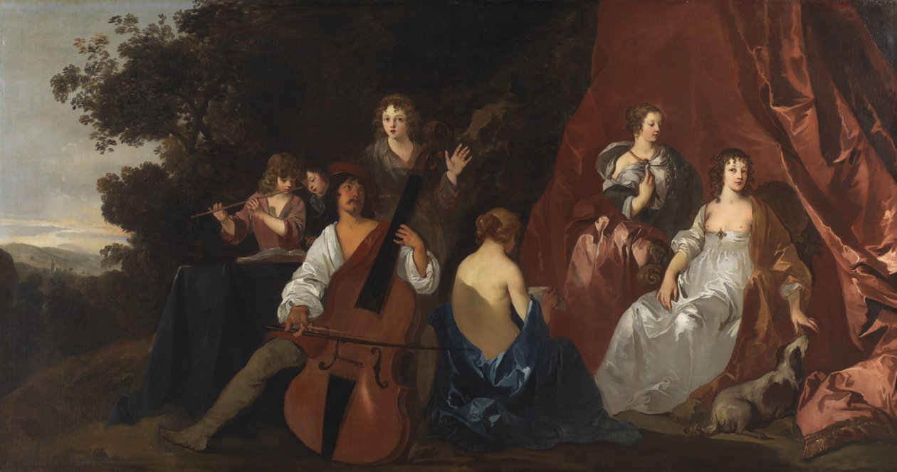 Het concert (Lely en zijn familie) 1640-49 door Peter Lely