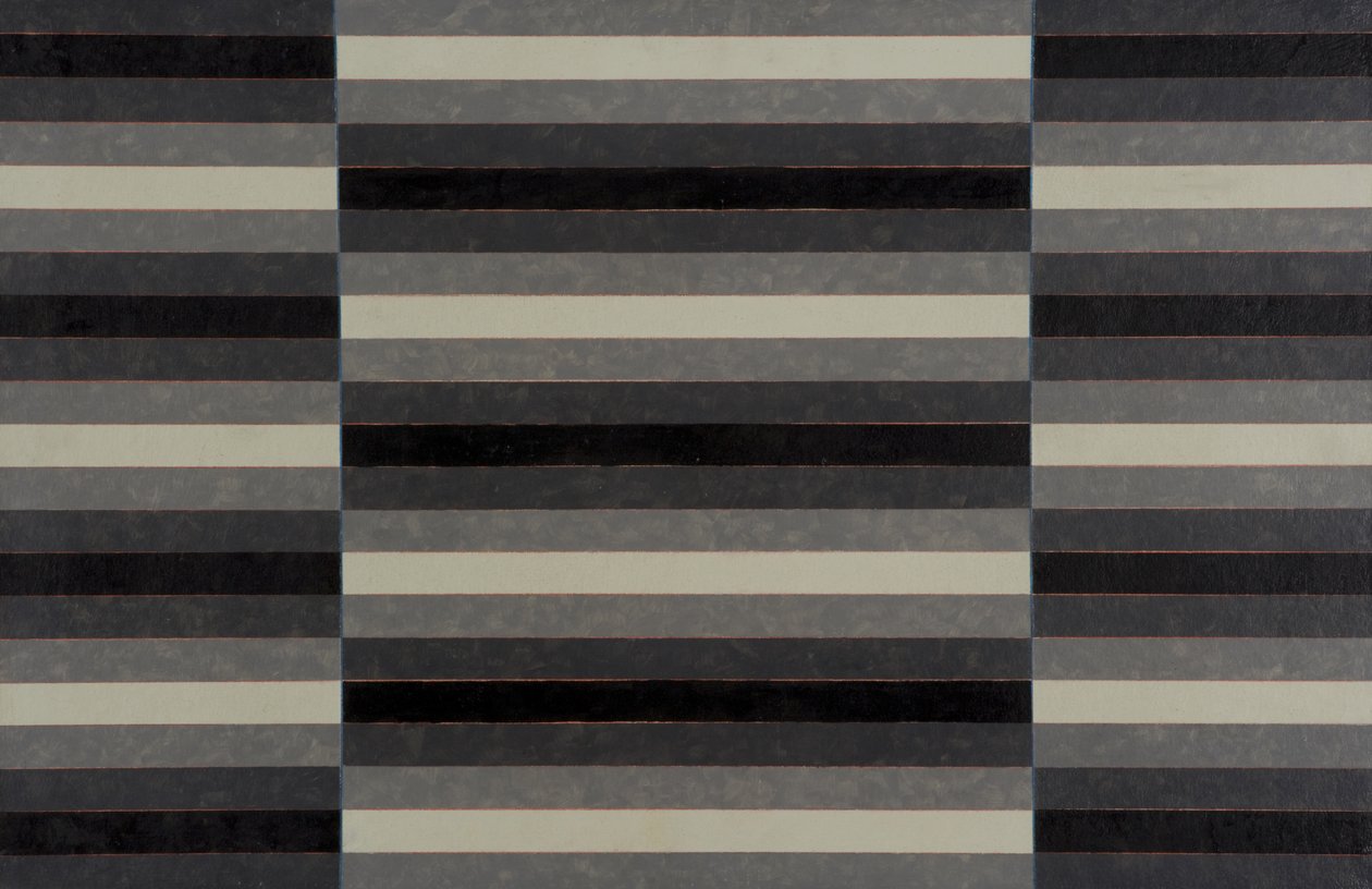 Gestreept drieluik nr. 4, 2003 door Peter McClure